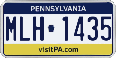 PA license plate MLH1435