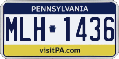 PA license plate MLH1436