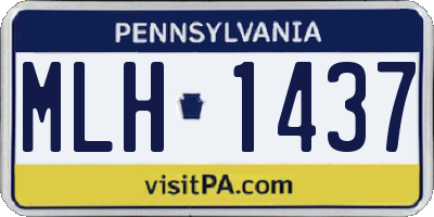 PA license plate MLH1437