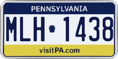 PA license plate MLH1438