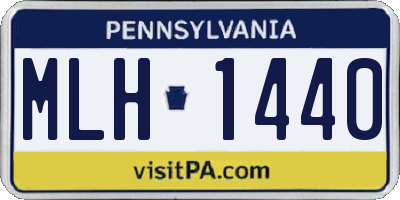 PA license plate MLH1440
