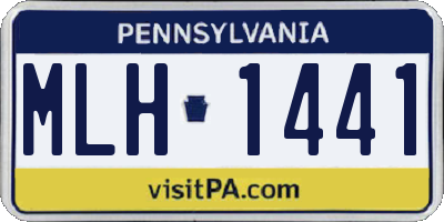 PA license plate MLH1441