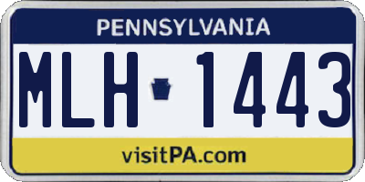 PA license plate MLH1443
