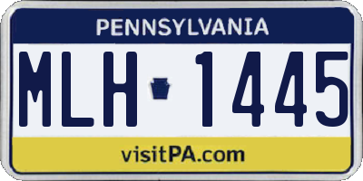 PA license plate MLH1445