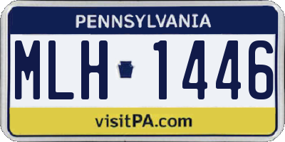 PA license plate MLH1446