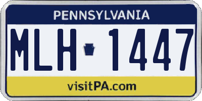 PA license plate MLH1447