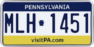 PA license plate MLH1451
