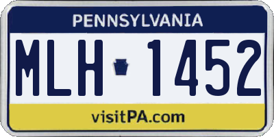 PA license plate MLH1452