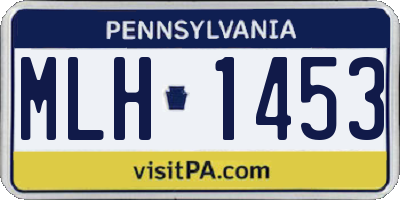 PA license plate MLH1453
