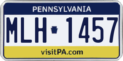 PA license plate MLH1457