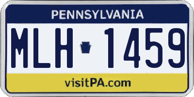 PA license plate MLH1459