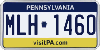 PA license plate MLH1460