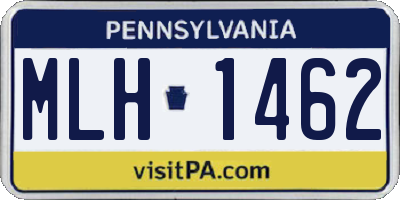 PA license plate MLH1462