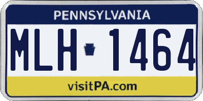 PA license plate MLH1464