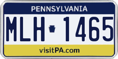 PA license plate MLH1465