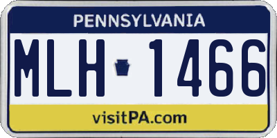 PA license plate MLH1466