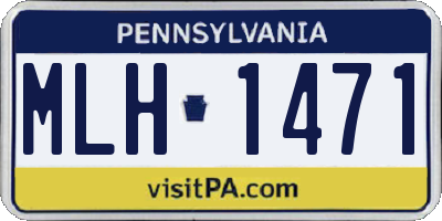 PA license plate MLH1471