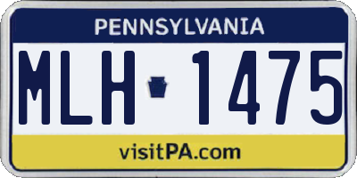 PA license plate MLH1475