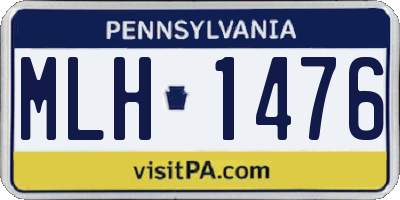 PA license plate MLH1476