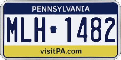 PA license plate MLH1482