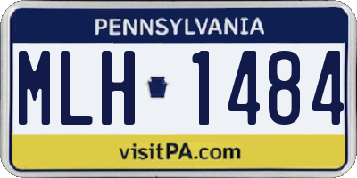 PA license plate MLH1484
