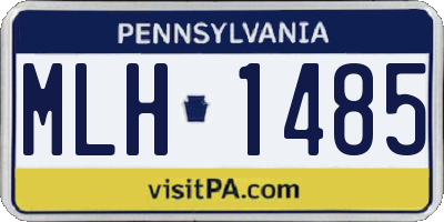 PA license plate MLH1485