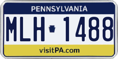 PA license plate MLH1488