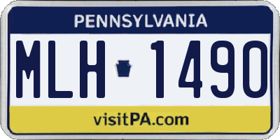 PA license plate MLH1490