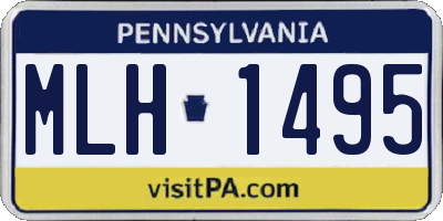 PA license plate MLH1495