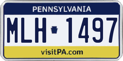 PA license plate MLH1497