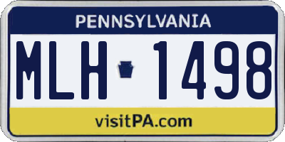 PA license plate MLH1498