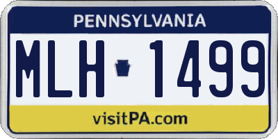 PA license plate MLH1499