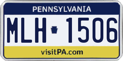 PA license plate MLH1506