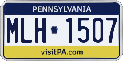 PA license plate MLH1507