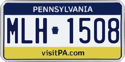 PA license plate MLH1508
