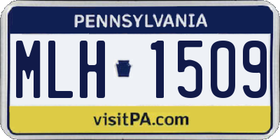 PA license plate MLH1509