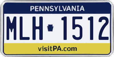 PA license plate MLH1512