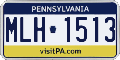 PA license plate MLH1513