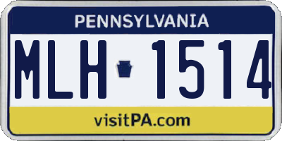 PA license plate MLH1514