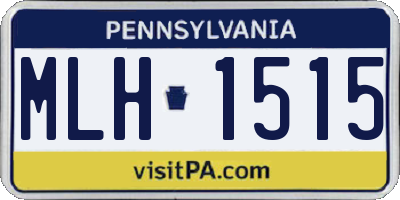 PA license plate MLH1515