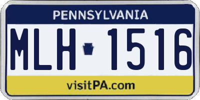 PA license plate MLH1516