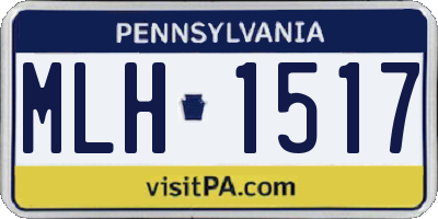 PA license plate MLH1517