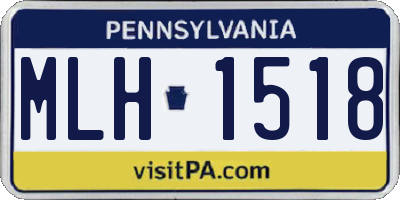PA license plate MLH1518