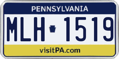 PA license plate MLH1519