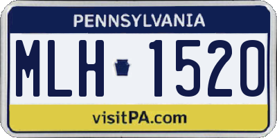 PA license plate MLH1520
