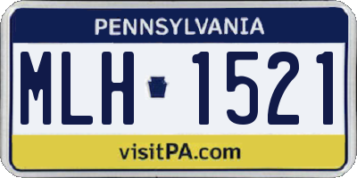 PA license plate MLH1521