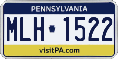 PA license plate MLH1522