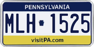 PA license plate MLH1525