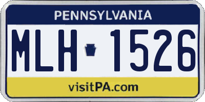 PA license plate MLH1526