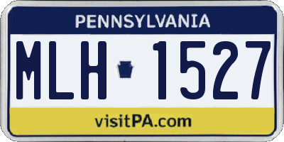 PA license plate MLH1527
